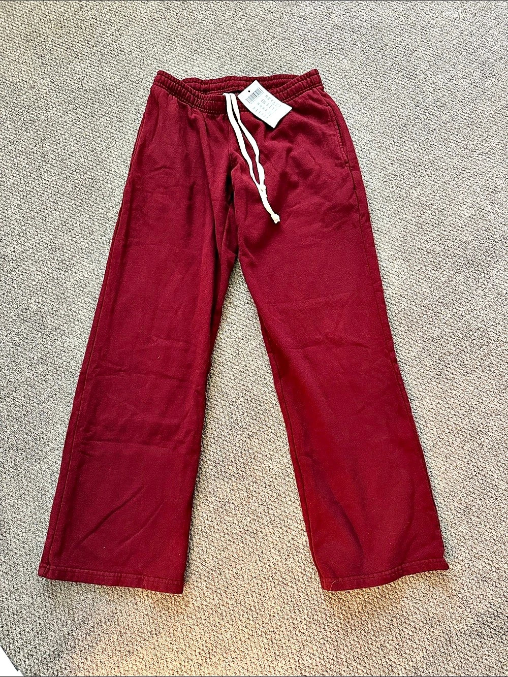 Brandy Melville Anastasia Sweatpants Red Wide-Leg Pants
